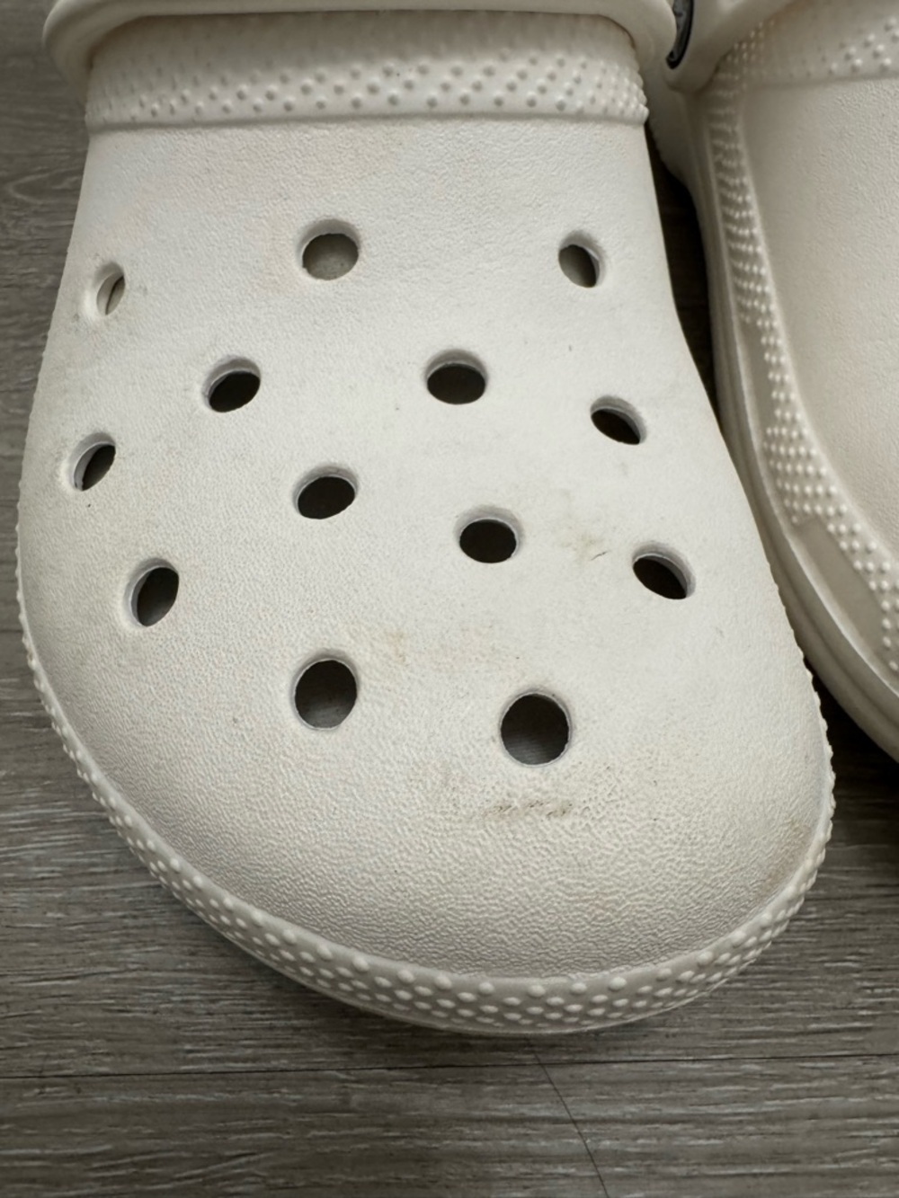 Crocs White Lined Comfort Clogs Winter Slip On Shoes Unisex Size M5 W7 - Picture 6 of 6